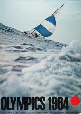 Lot #3288 Tokyo 1964 Summer Olympics Poster for Sailing/Yachting - Image 1