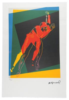 Lot #3292 Sarajevo 1984 Winter Olympics Limited Edition 'Speed Skater' Lithograph by Andy Warhol - Image 1