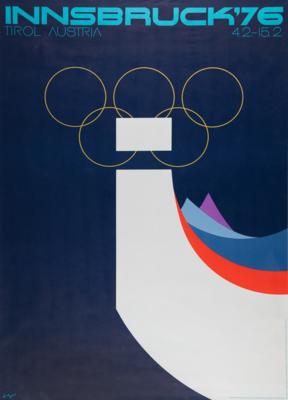 Lot #3290 Innsbruck 1976 Winter Olympics Poster - Image 1