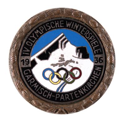 Lot #3206 Garmisch 1936 Winter Olympics Athlete's Badge - Image 1