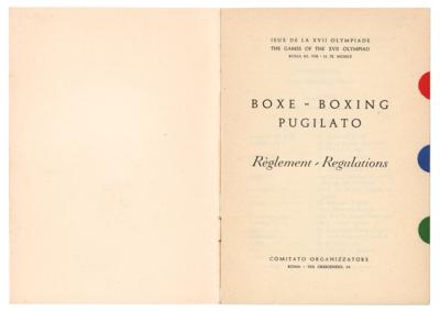 Lot #3297 Rome 1960 Summer Olympics Boxing Program and Regulations Booklet - featuring light heavyweight boxer Cassius Clay - Image 5