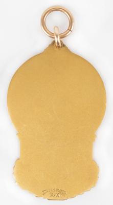 Lot #3395 Antwerp 1920 Olympics 14K Gold Returning Athletes Medal from NYC Mayor John F. Hylan - Image 2