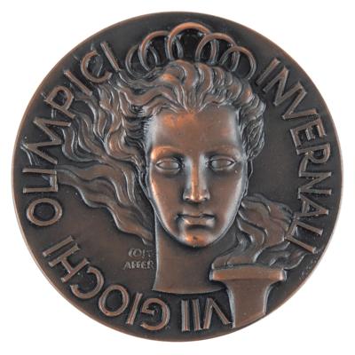 Lot #3135 Cortina 1956 Winter Olympics Bronze