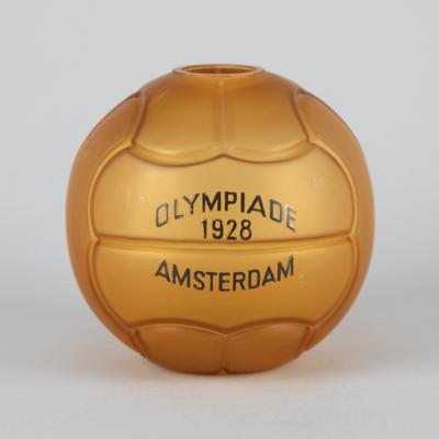Lot #3381 Amsterdam 1928 Summer Olympics Commemorative Glass Soccer Ball - Image 1