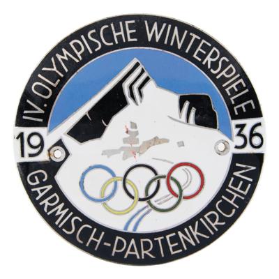 Lot #3364 Garmisch 1936 Winter Olympics Car Radiator Badge - Image 1