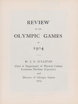 Lot #3301 St. Louis 1904 Olympics 'Official' Report by Spalding - Image 1