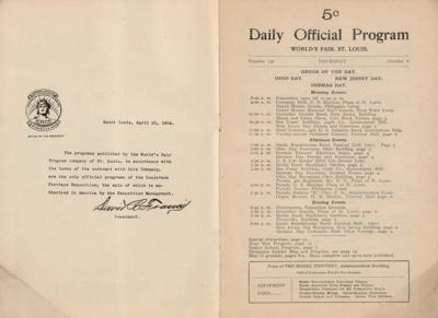 Lot #3311 St. Louis 1904 World's Fair Daily Program - Image 2