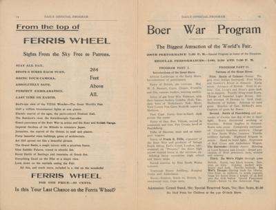 Lot #3311 St. Louis 1904 World's Fair Daily Program - Image 3