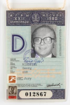 Lot #3260 Moscow 1980 Summer Olympics Juror's ID Card - Image 1