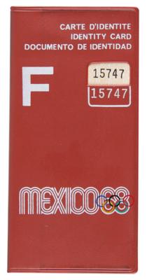 Lot #3257 Mexico City 1968 Summer Olympics ID Card - Image 1