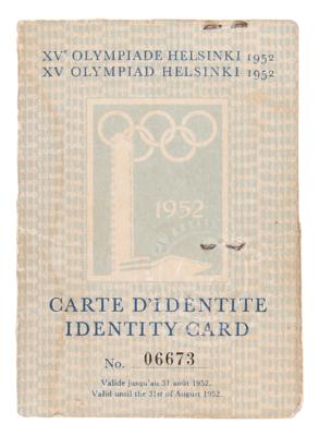 Lot #3252 Helsinki 1952 Summer Olympics ID Booklet