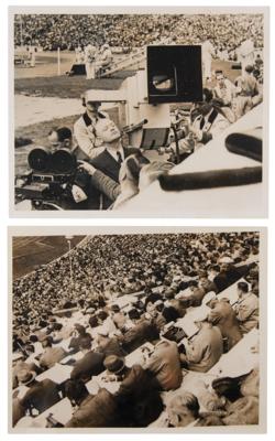 Lot #3421 Berlin 1936 Summer Olympics (2) Press Photos of the Stadium, Television, and Journalists - Image 1