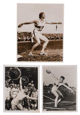 Lot #3423 Berlin 1936 Summer Olympics (7) Press Photos of Athletes and Competitors - Image 1