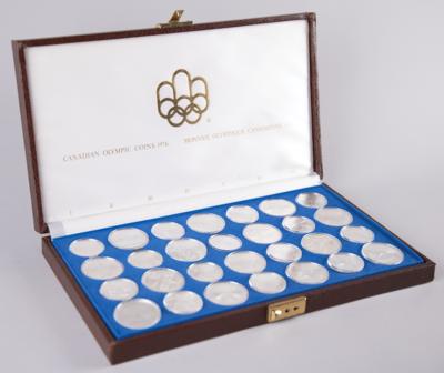 Lot #3373 Montreal 1976 Summer Olympics Commemorative (28) Silver Coin Set - Image 1