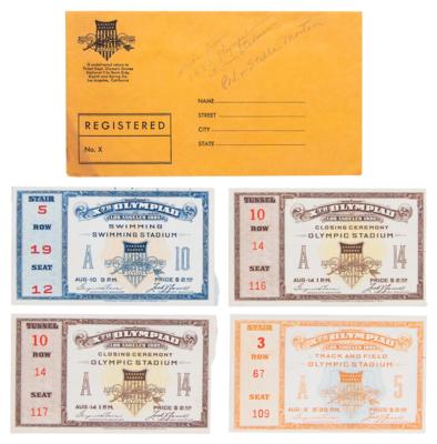 Lot #3346 Los Angeles 1932 Summer Olympics (4) Ticket Stubs - Image 1