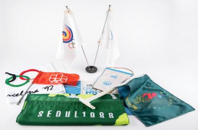 Lot #3377 Olympics Flag Collection (7) - Image 1