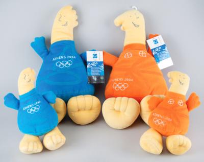 Lot #3390 Athens 2004 Summer Olympics Mascots: Athena and Phevos - Image 1