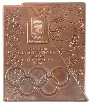 Lot #3156 Lillehammer 1994 Winter Olympics Copper Participation Medal - Image 1