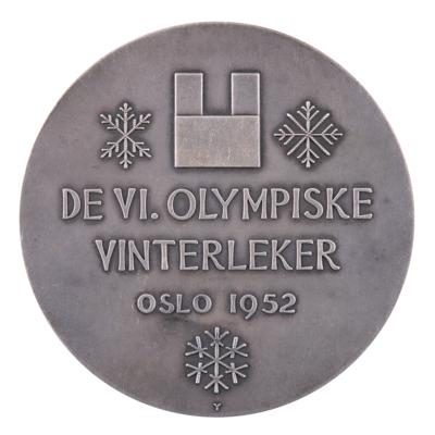 Lot #3073 Oslo 1952 Winter Olympics Silver Winner's Medal - Image 2