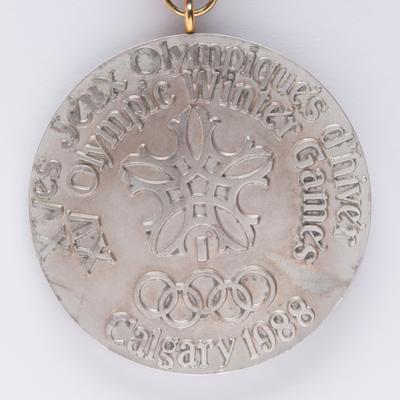 Lot #3096 Calgary 1988 Winter Olympics Silver Winner's Medal for Alpine Skiing - Image 4