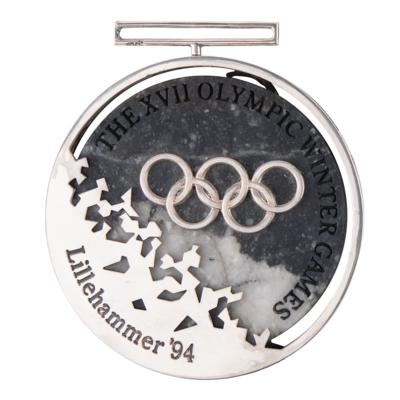 Lot #3100 Lillehammer 1994 Winter Olympics Silver Winner's Medal for Figure Skating - Image 1