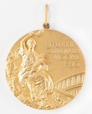 Lot #3090 Moscow 1980 Summer Olympics Gold Winner's Medal for Handball - Image 1