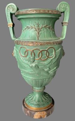 Lot #3351 Antwerp 1920 Olympics Cycling Winner's Trophy - First Prize to Feature the Olympic Rings - Image 1