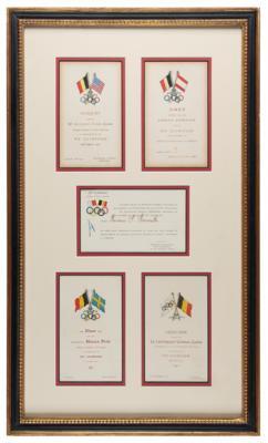 Lot #3384 Antwerp 1920 Olympics (5) Formal Meal Invitations - Image 1