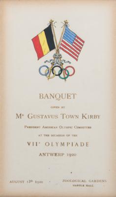 Lot #3384 Antwerp 1920 Olympics (5) Formal Meal Invitations - Image 2