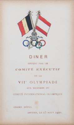 Lot #3384 Antwerp 1920 Olympics (5) Formal Meal Invitations - Image 3