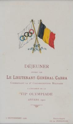 Lot #3384 Antwerp 1920 Olympics (5) Formal Meal Invitations - Image 6