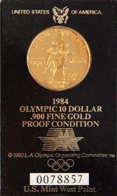 Lot #3370 Los Angeles 1984 Summer Olympics Gold $10 Commemorative Coin - Image 2