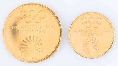 Lot #3375 Munich 1972 Summer Olympics (2) Gold Commemorative Coins - Image 1