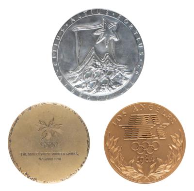 Lot #3150 Olympics (3) Participation Medals –Los Angeles 1984, Albertville 1992, and Nagano 1998 - Image 2