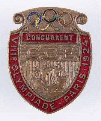 Lot #3199 Paris 1924 Summer Olympics Competitor's