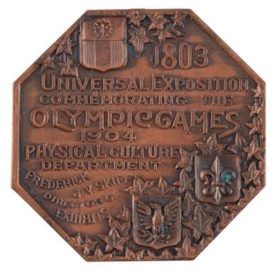 Lot #3113 St. Louis 1904 Olympics Athlete's Participation Medal with Rare Box - Image 3