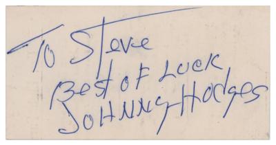Lot #445 Johnny Hodges Signature