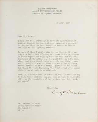 Lot #32 Dwight D. Eisenhower Typed Letter Signed in Support of the Christian War Effort - Image 2