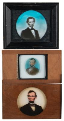 Lot #87 Abraham Lincoln (3) Magic Lantern Slides - Image 1