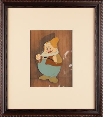 Lot #391 Happy production cel from Snow White and the Seven Dwarfs (Walt Disney Studios, 1937) - Image 2