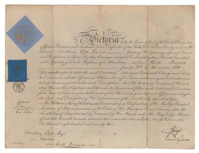 Lot #233 Queen Victoria Signed Military Commission - Image 2