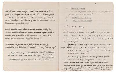 Lot #395 Arthur Conan Doyle Handwritten Notebook on Spiritualism - 30+ Pages on Seances, Mediums, Dickens and Automatic Writing - Image 11