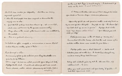 Lot #395 Arthur Conan Doyle Handwritten Notebook on Spiritualism - 30+ Pages on Seances, Mediums, Dickens and Automatic Writing - Image 12