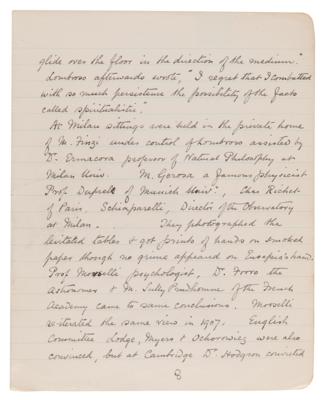 Lot #395 Arthur Conan Doyle Handwritten Notebook on Spiritualism - 30+ Pages on Seances, Mediums, Dickens and Automatic Writing - Image 4