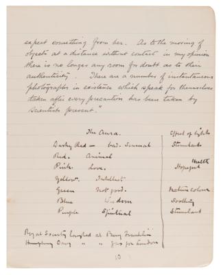 Lot #395 Arthur Conan Doyle Handwritten Notebook on Spiritualism - 30+ Pages on Seances, Mediums, Dickens and Automatic Writing - Image 6