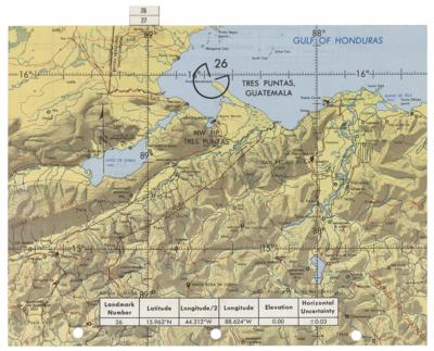 Lot #297 Apollo 9 Landmark Map Checklist Page