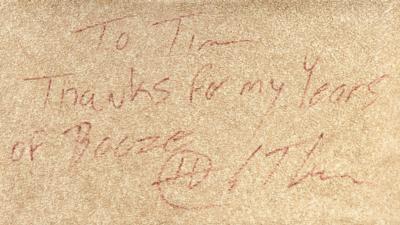 Lot #419 Hunter S. Thompson Signed Chair from His Favorite Bar, The Woody Creek Tavern - Image 2