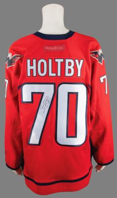 Lot #597 Braden Holtby Signed Hockey Jersey - Image 1