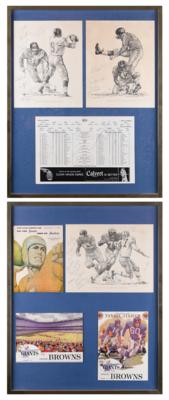 Lot #604 NY Giants (2) Multi-Signed Displays