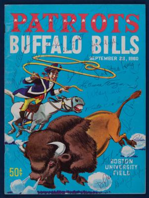 Lot #583 AFL New York Titans and Buffalo Bills Signed Program Display - Image 4